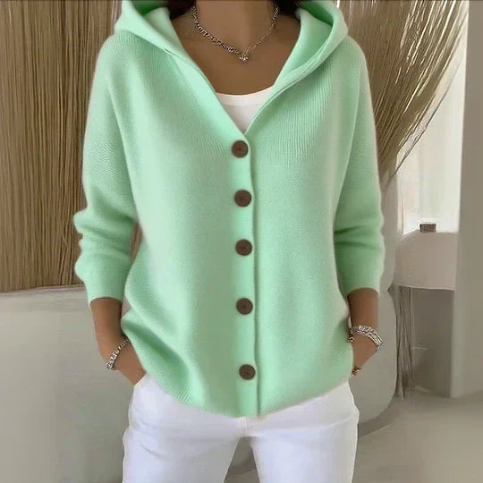 DELAMONT | Cardigan à Capuche Boutonné Marie