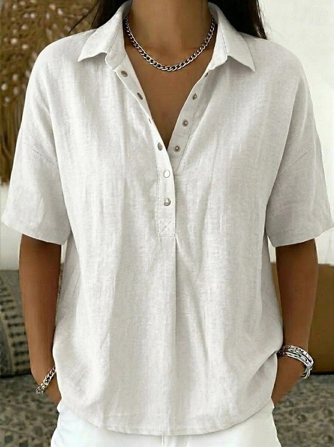 DELAMONT| Blouse avec Col et Détails Boutonnés Willow