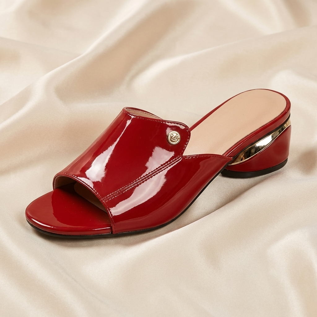 DELAMONT| Mules Vernies à Talon Sophie