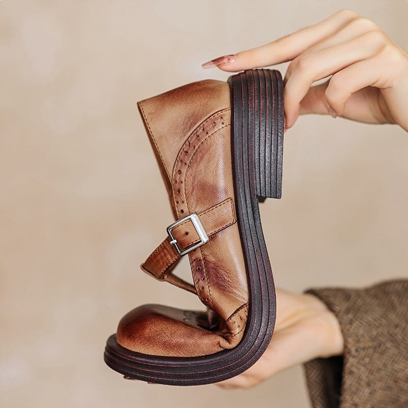 DELAMONT| Babies en Cuir Ajourées Geneviève