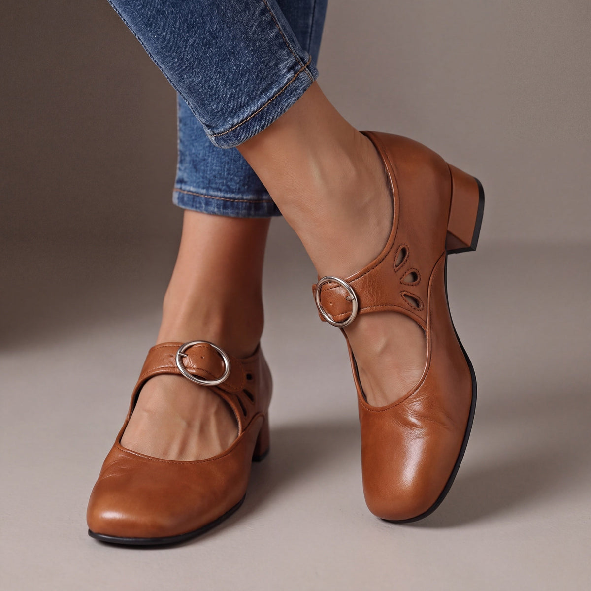 DELAMONT| Babies en Cuir Souple Nathalie